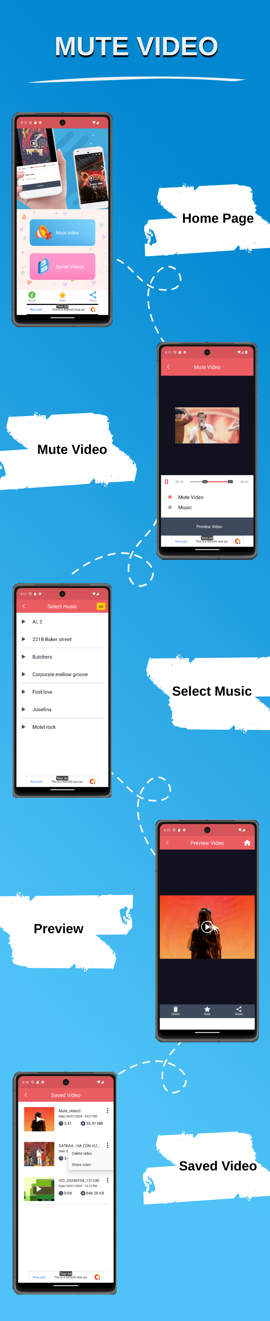 Mute Video, Silent Video - Remove audio in Video
