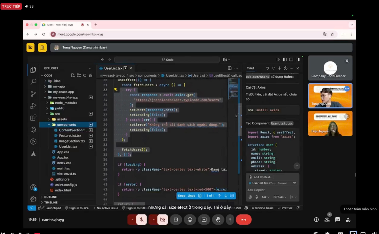 ReactJs Font-end Github Copilot React TypeScript