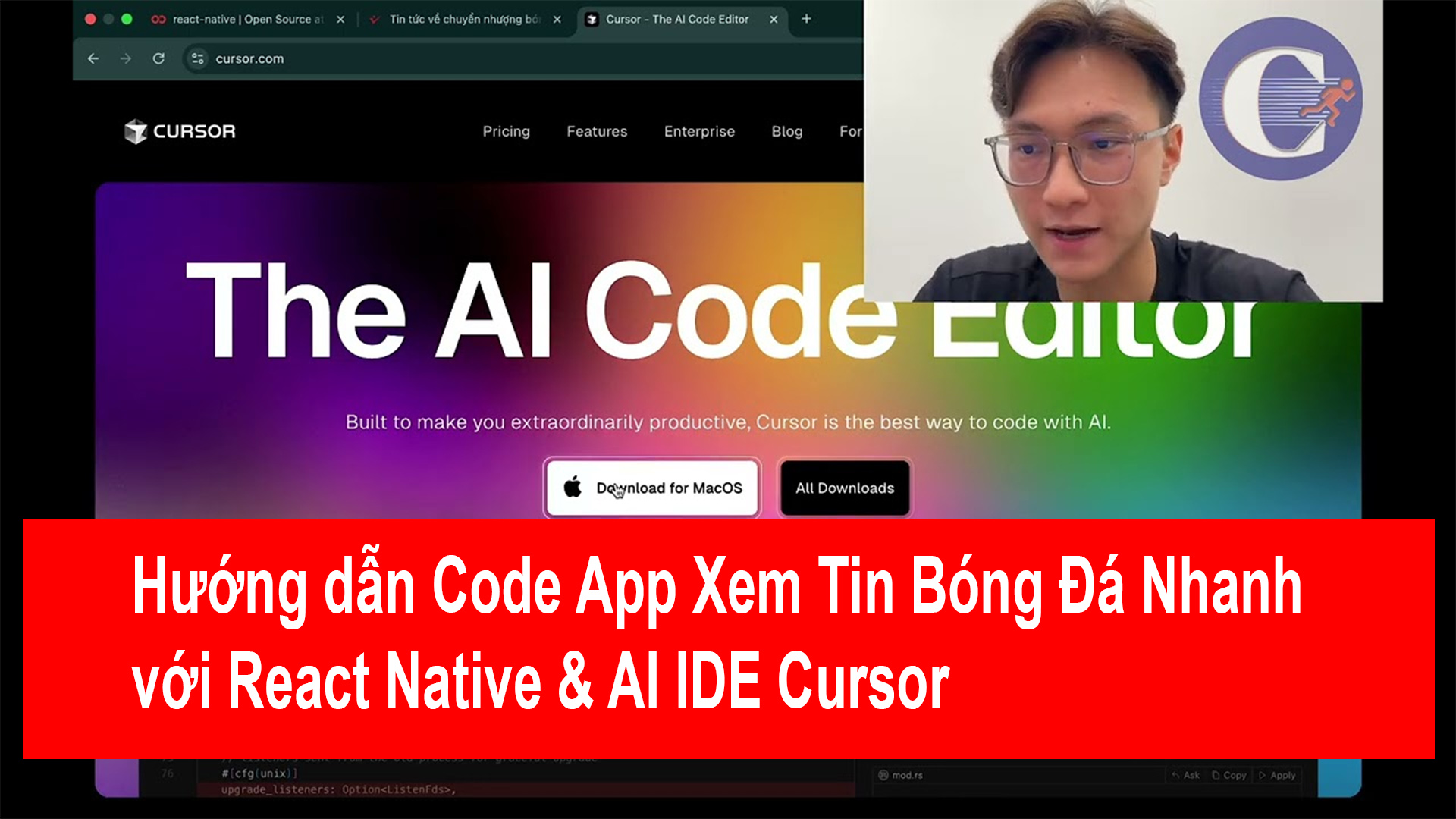 Code App Xem Tin Bóng Đá Nhanh với React Native & AI IDE Cursor - Trung ...